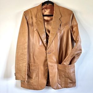 Pioneer Wear Vintage Leather Western Blazer Jacket Coat 42